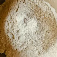 top angle shot of guar gum powder.
